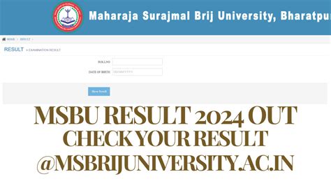 msbu results|msbu result 2019.